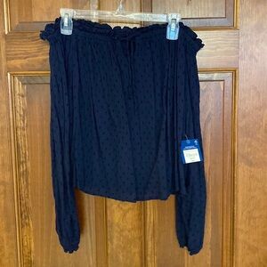 NWT off the shoulder long sleeve top